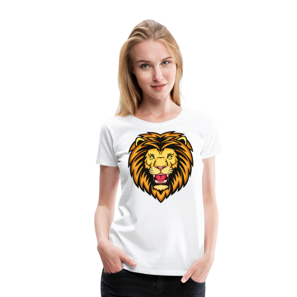 Lion's Head I | Women’s Premium T-Shirt - white