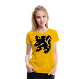 Lion Silhouette IV | Women’s Premium T-Shirt - sun yellow