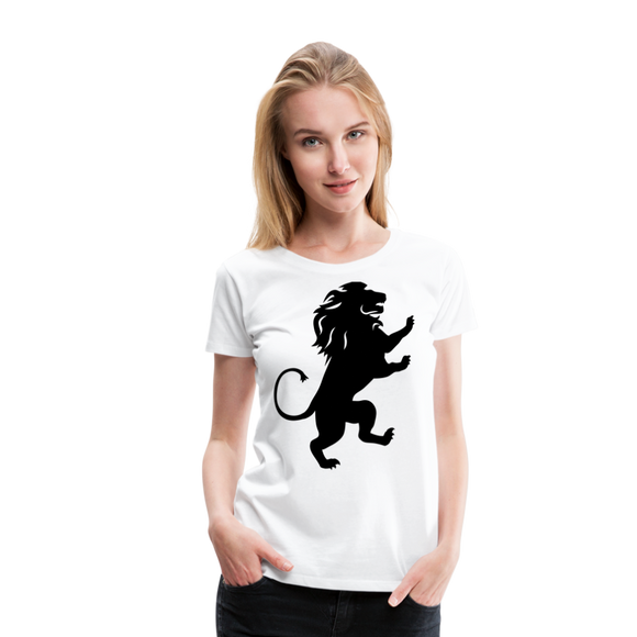 Lion Silhouette I | Women’s Premium T-Shirt - white