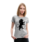 Lion Silhouette I | Women’s Premium T-Shirt - heather gray