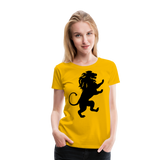 Lion Silhouette I | Women’s Premium T-Shirt - sun yellow