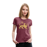 Heraldic Lion I | Women’s Premium T-Shirt - heather burgundy