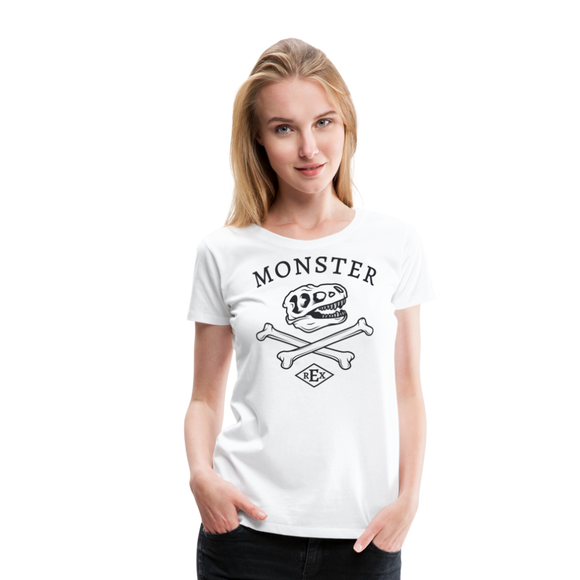 Monster Rex | Women’s Premium T-Shirt - white