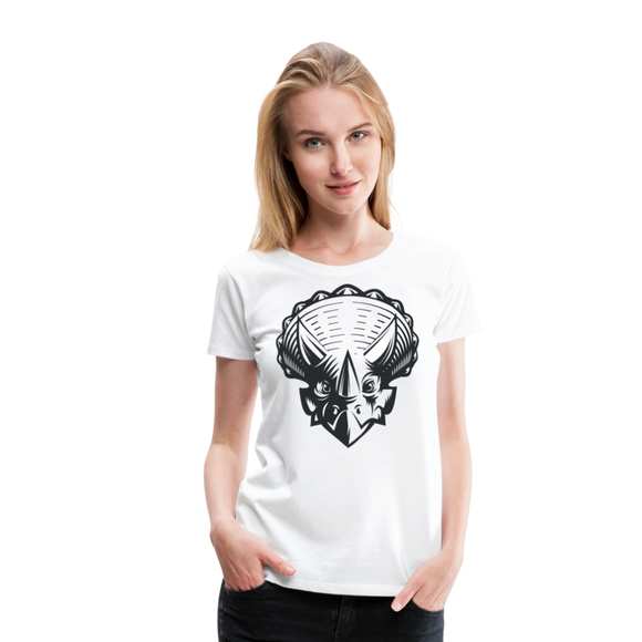 Triceratops | Women’s Premium T-Shirt - white