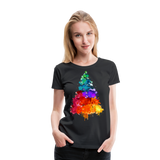 Splash Art Christmas Tree | Women’s Premium T-Shirt - black