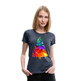 Splash Art Christmas Tree | Women’s Premium T-Shirt - heather blue