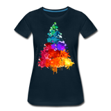 Splash Art Christmas Tree | Women’s Premium T-Shirt - deep navy