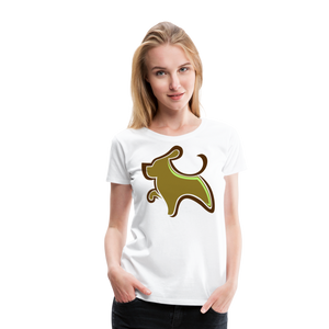 Dog Logo III | Women’s Premium T-Shirt - white