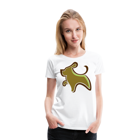 Dog Logo III | Women’s Premium T-Shirt - white