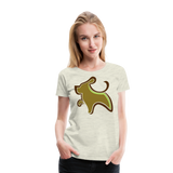 Dog Logo III | Women’s Premium T-Shirt - heather oatmeal