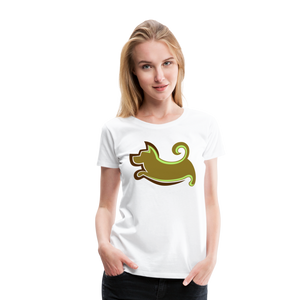 Dog Logo II | Women’s Premium T-Shirt - white