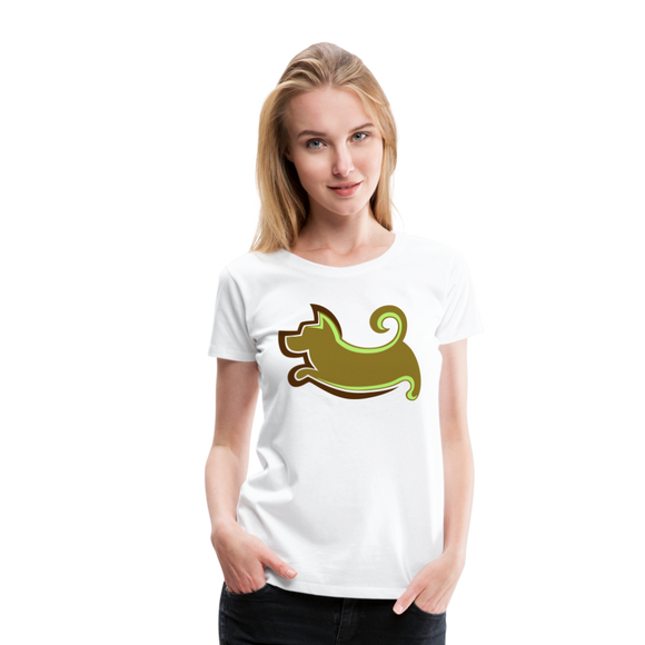 Dog Logo II | Women’s Premium T-Shirt - white