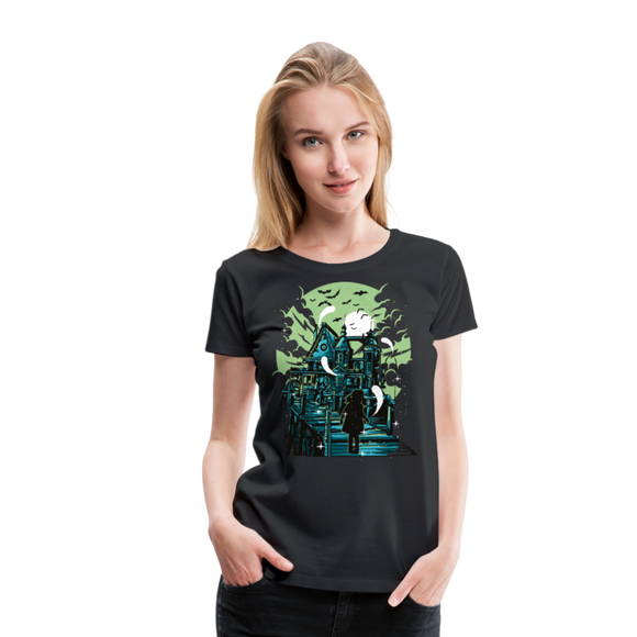 Haunted House | Women’s Premium T-Shirt - black