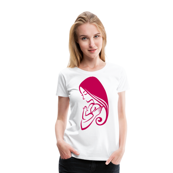 Mother With Child I | Women’s Premium T-Shirt - white