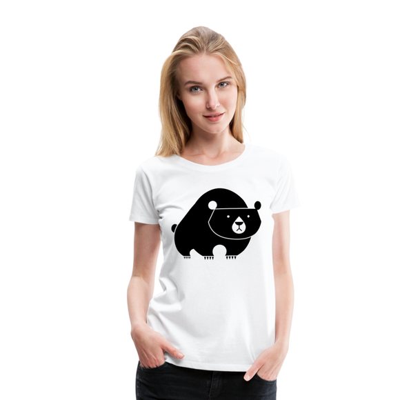 Black Bear | Women’s Premium T-Shirt - white