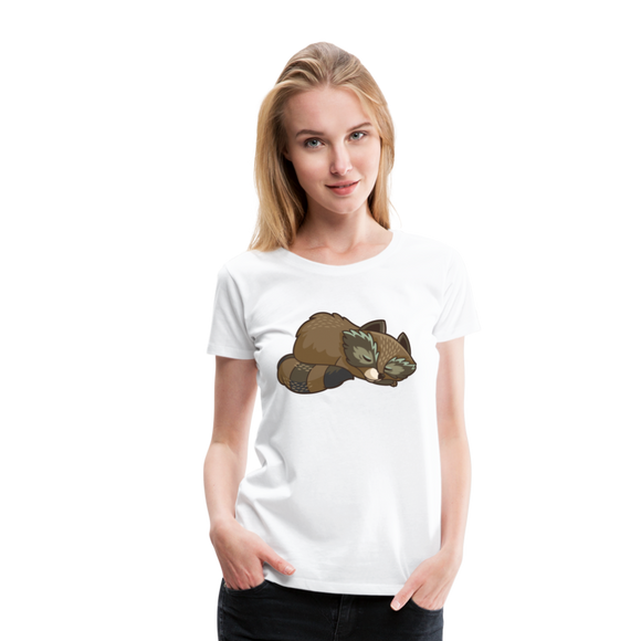 Sleeping Raccoon | Women’s Premium T-Shirt - white