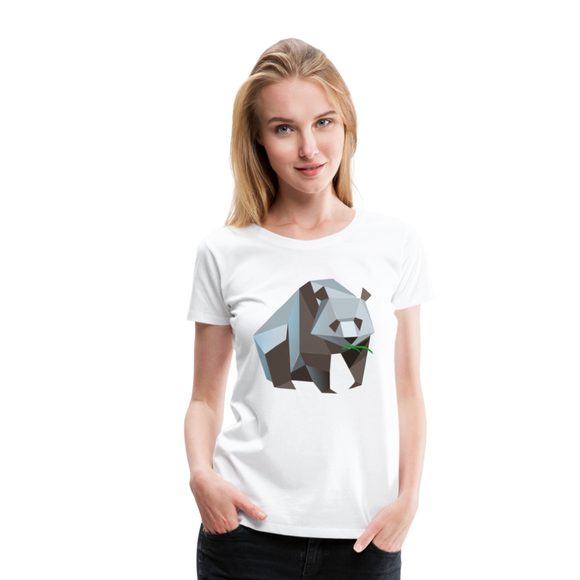 Polygon Panda | Women’s Premium T-Shirt - white