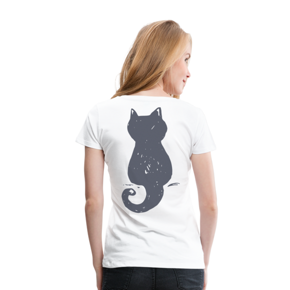 Cat's Back | Women’s Premium T-Shirt - white